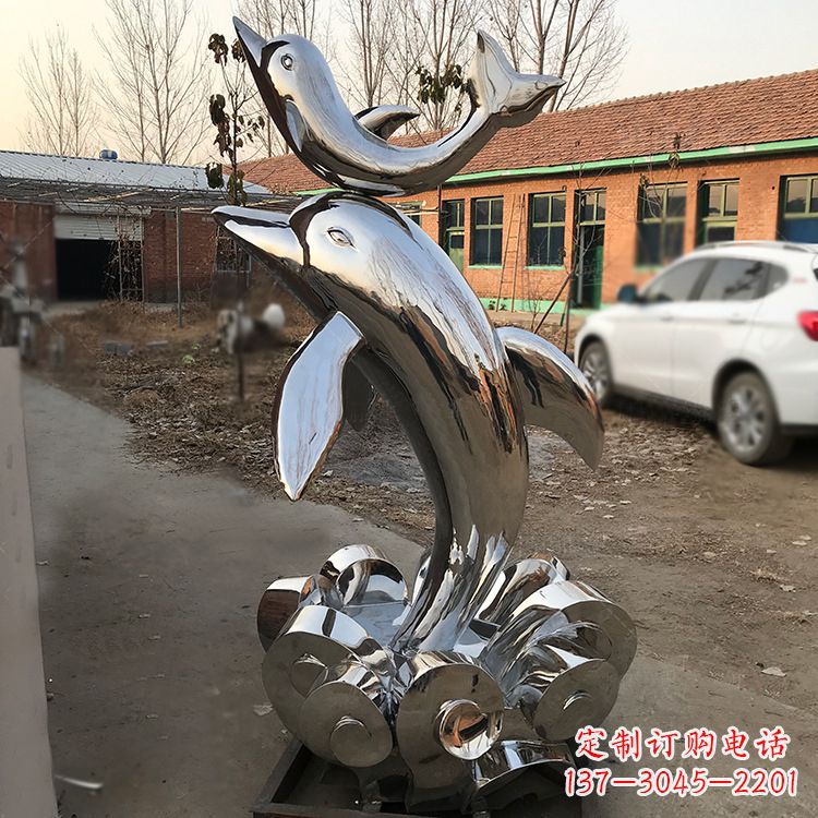 沧州海豚不锈钢雕塑,带来动人惊喜