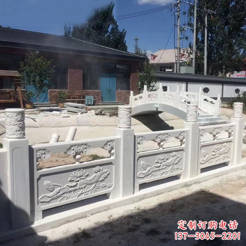 沧州汉白玉精美手工栏板雕塑