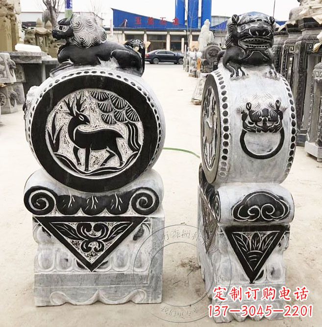 沧州黄山石雕门墩石