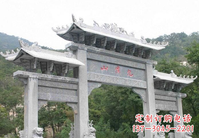 沧州三门仿古牌坊石雕，精美绝伦