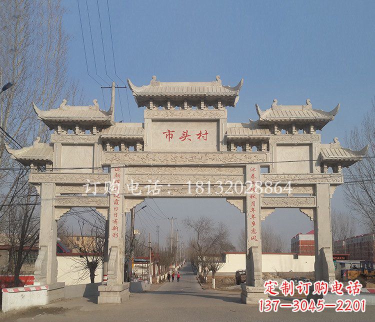 沧州景区三门七楼石雕牌坊——精美绝伦的牌坊雕塑