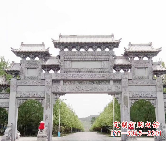 沧州三门石雕牌坊，独具特色的地标雕塑