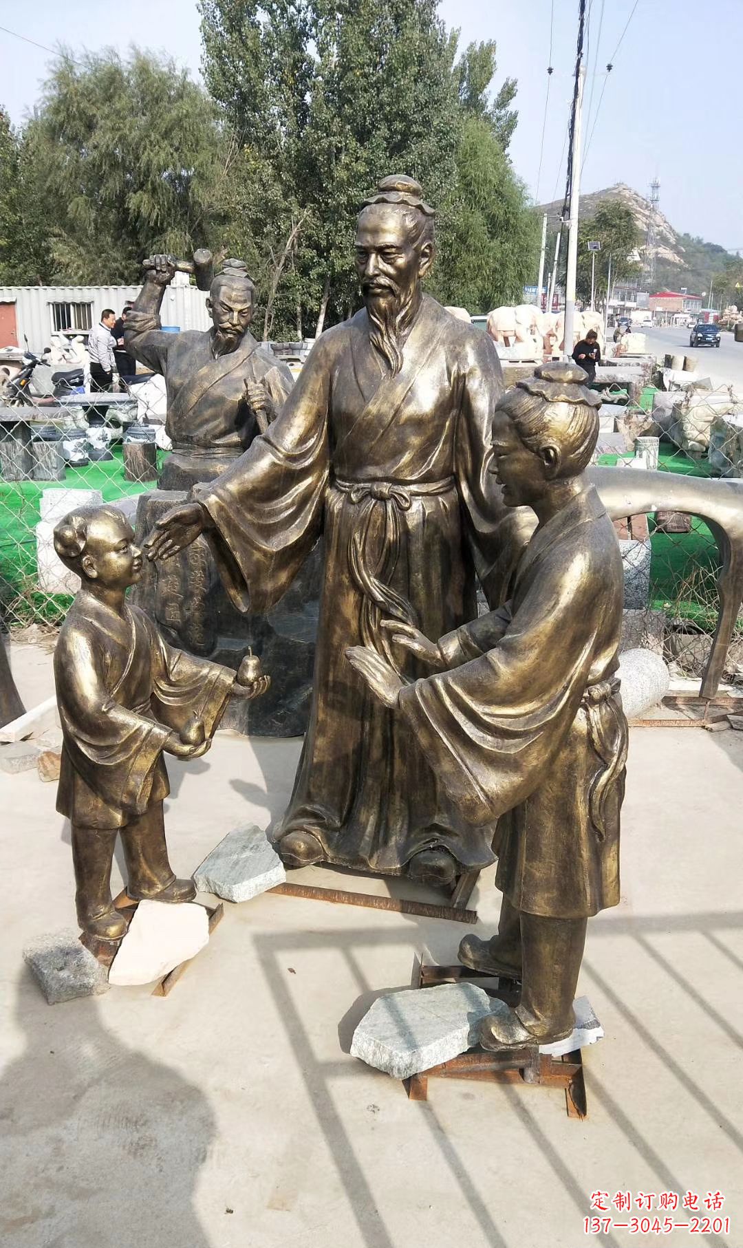 沧州孔融让梨人物雕塑,传承名家之美
