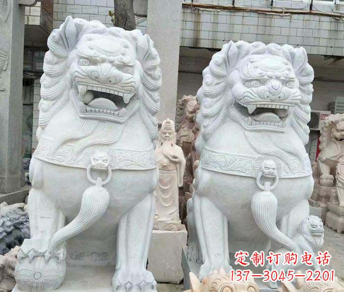 沧州精美大理石狮子雕塑