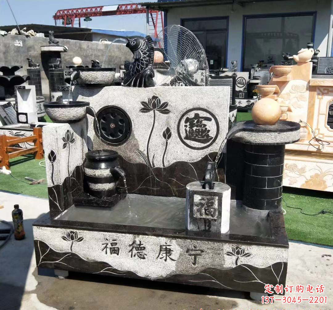 沧州青石水池石雕——美丽水中景观