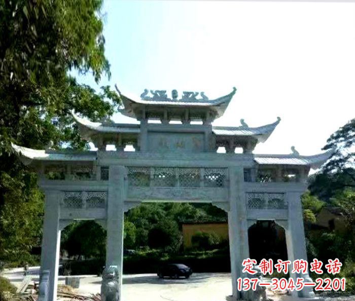 沧州艺术般的精美大理石牌坊雕塑,为您的家增添高雅气质