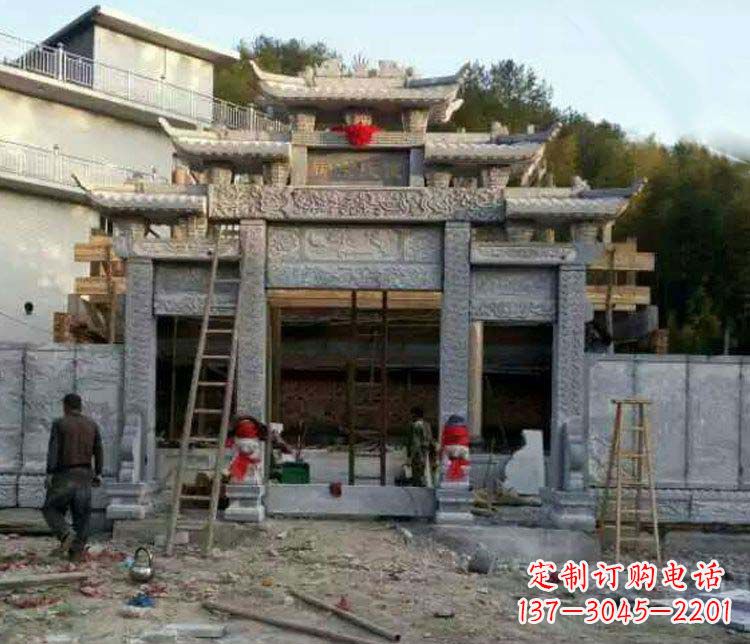 沧州三门仿古石雕牌坊打造质感升级的精致建筑