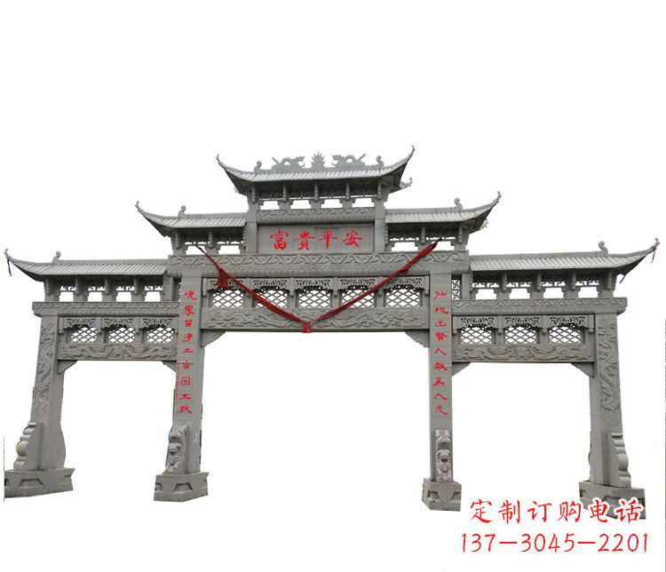 沧州三门牌坊石雕:让您的空间增添宁静优雅