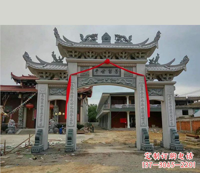 沧州以传统工艺为源的独特牌坊石雕