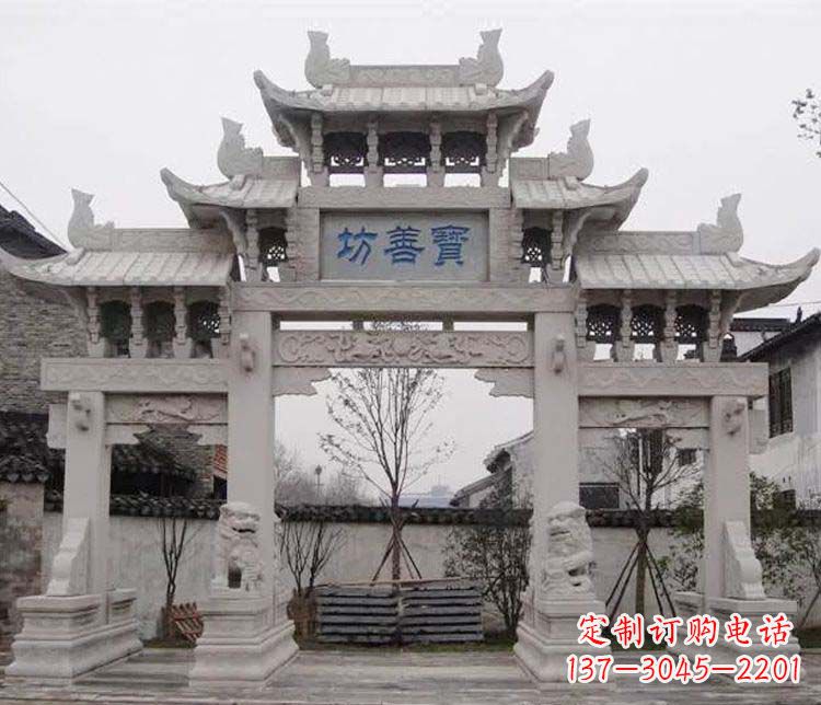 沧州领雕塑:精美石牌坊石雕艺术品