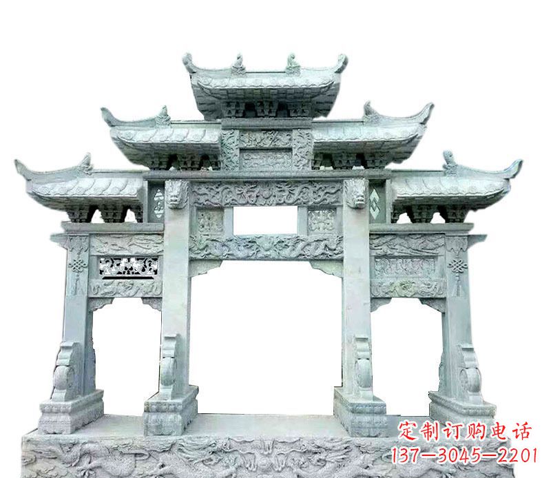 沧州中领雕塑仿古牌坊石雕定制