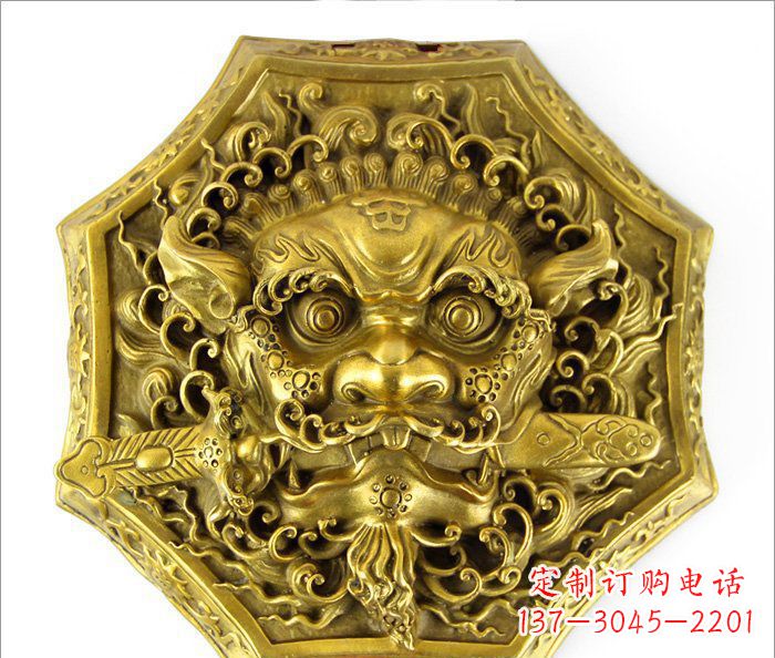 沧州铜雕狮子头雕,精致细腻的雕塑艺术