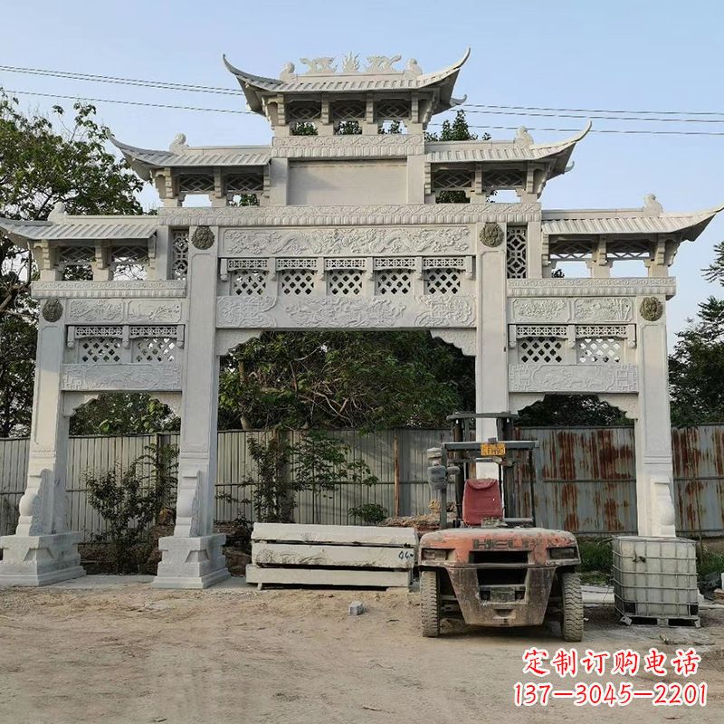 沧州石雕牌坊楼兰雕塑