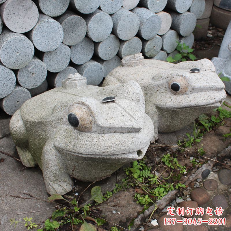 沧州石雕青蛙喷水雕塑