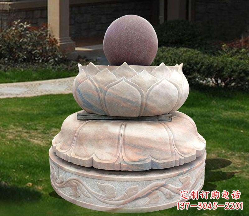 沧州石雕小区风水球雕塑