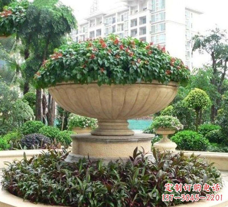 沧州石雕小区花盆