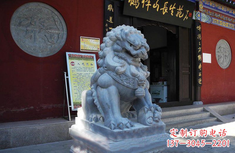 沧州石狮子寺庙门口石雕