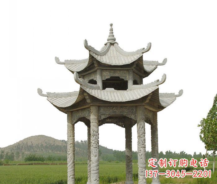 沧州双层仿古石雕凉亭