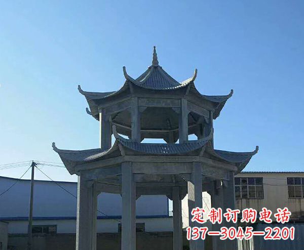 沧州双层仿古石凉亭石雕_1