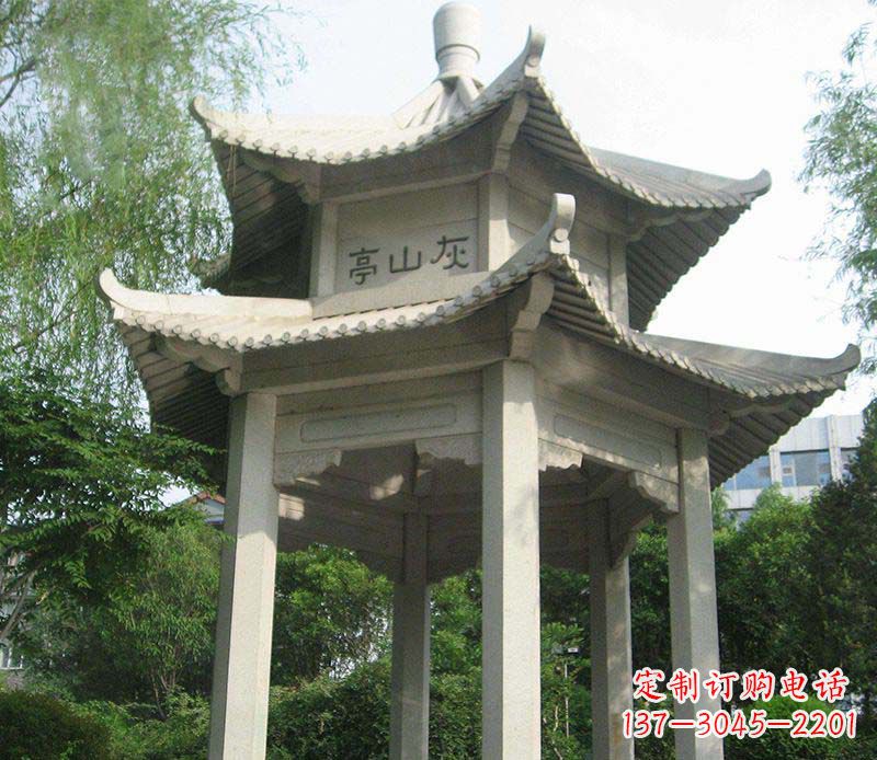 沧州双层石凉亭石雕