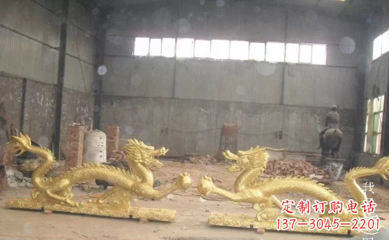 沧州双龙戏珠广场铜雕 (2)