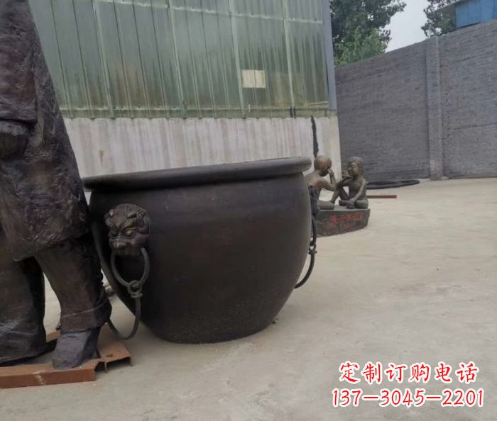 沧州水缸铜雕塑 (2)