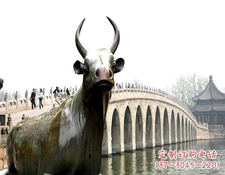 沧州水牛铜雕景观
