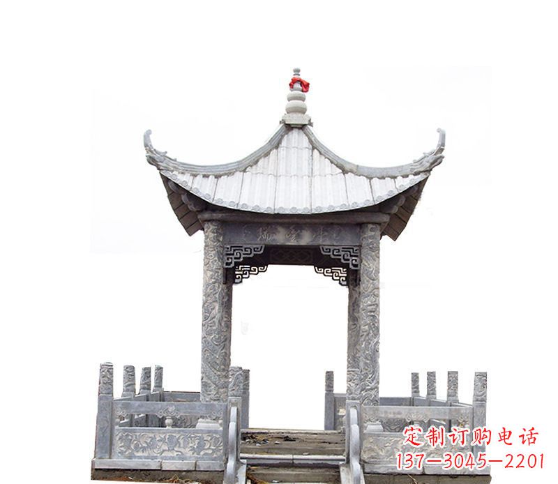 沧州四角仿古石凉亭石雕