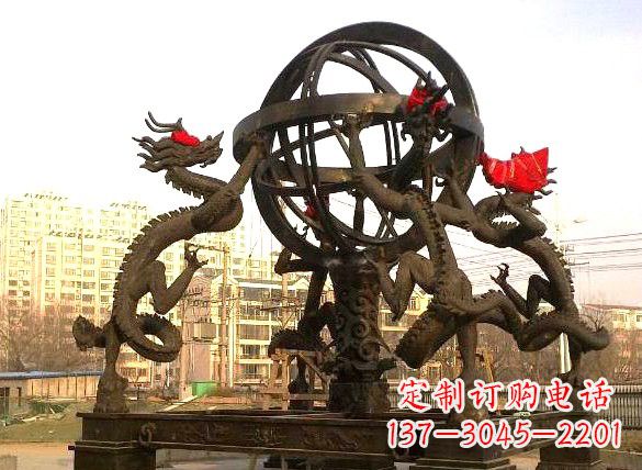 沧州四龙戏珠城市景观铜雕