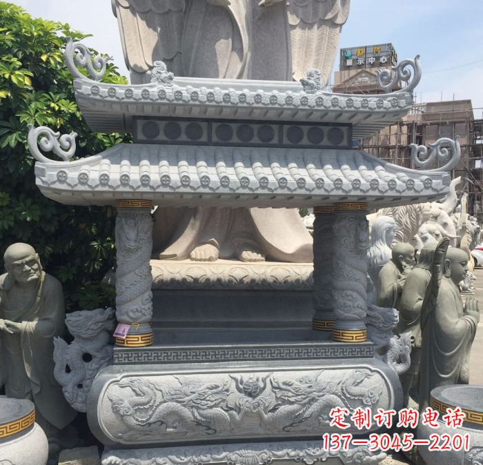 沧州寺庙景观仿古香炉石雕 (2)