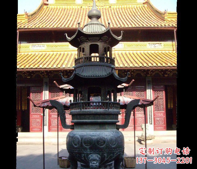 沧州寺庙景观香炉铜雕