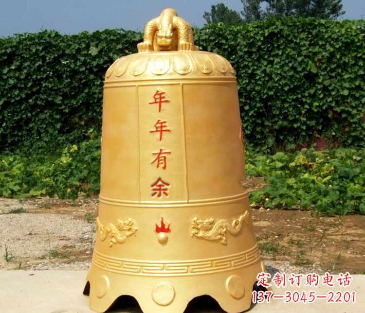 沧州寺庙铜钟雕塑 (2)