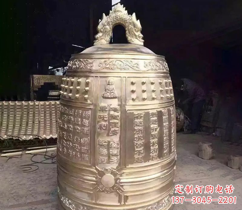 沧州寺庙铜钟雕塑 (3)