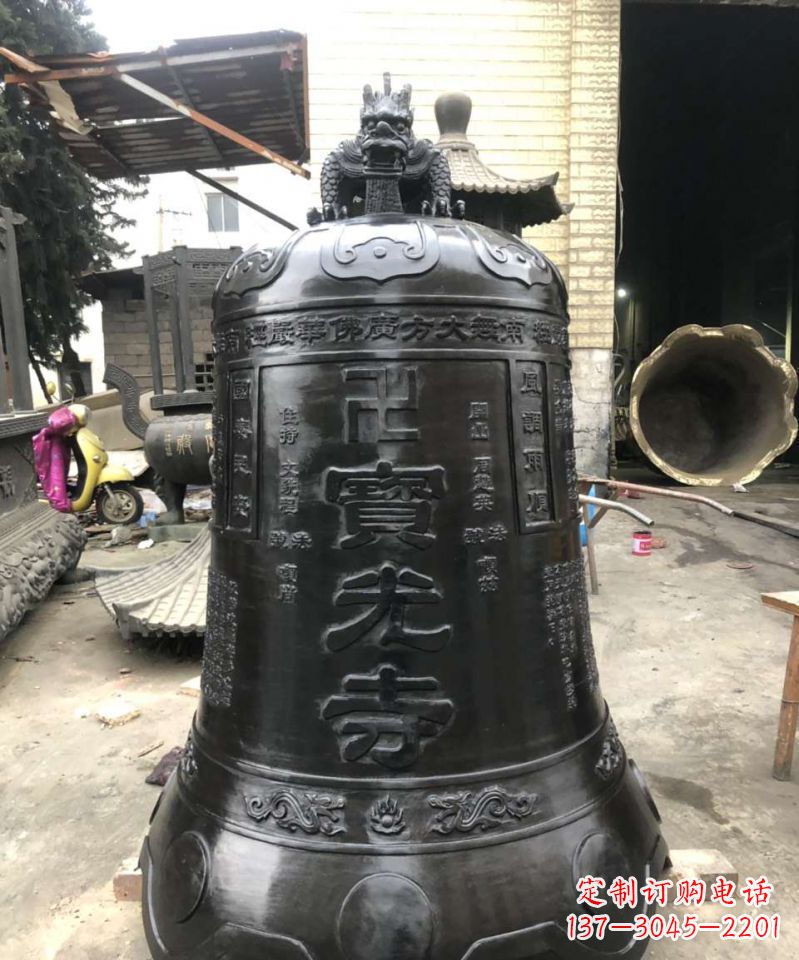 沧州寺庙铜钟雕塑户外摆件