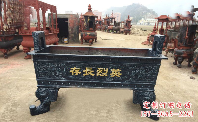 沧州寺庙香炉铜雕 (4)