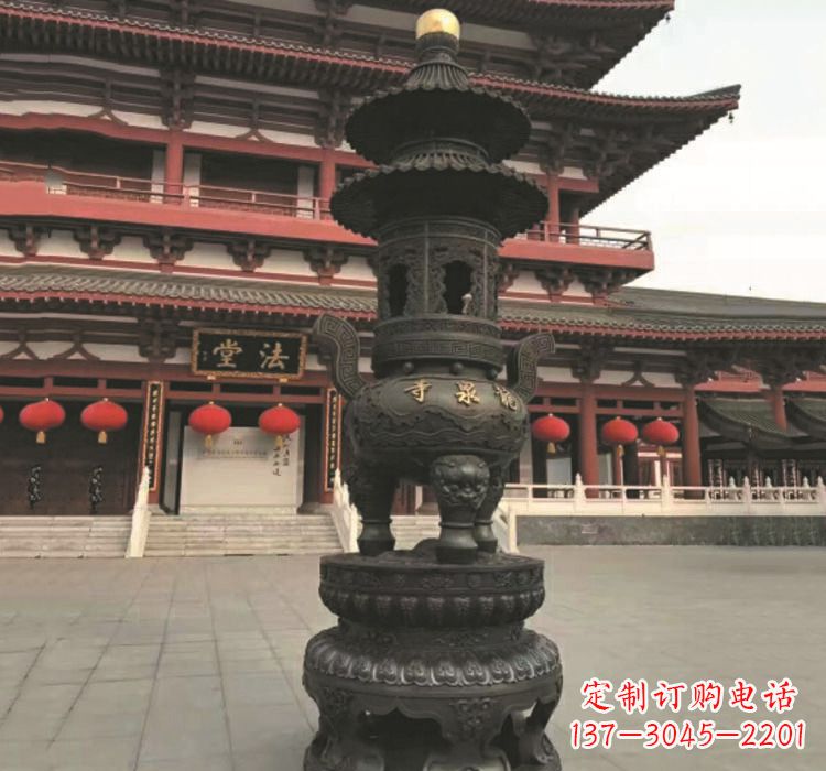 沧州寺庙香炉铜雕222