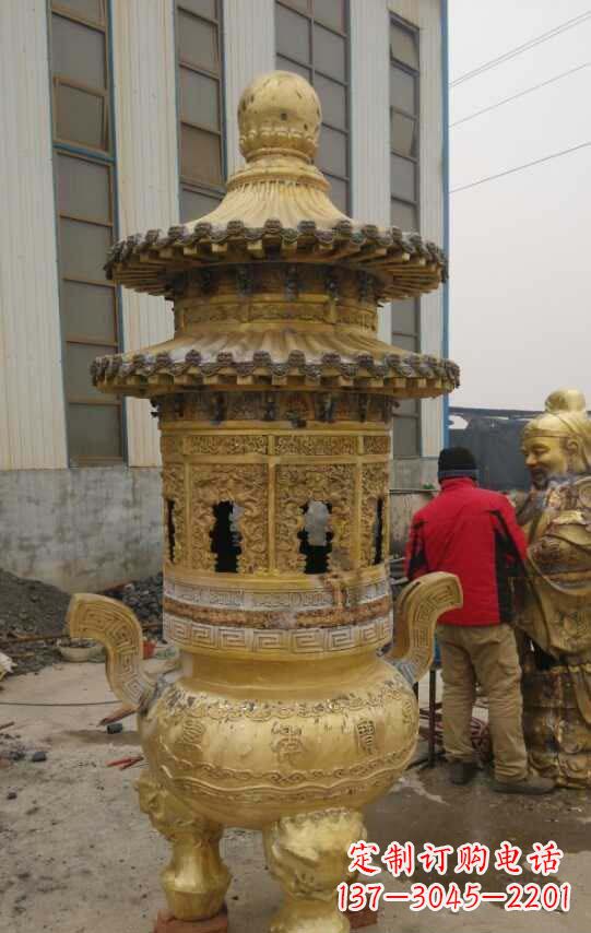 沧州寺庙香炉铜雕塑