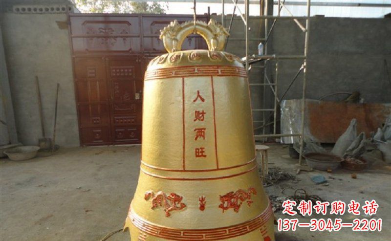 沧州寺庙铸铜钟雕塑