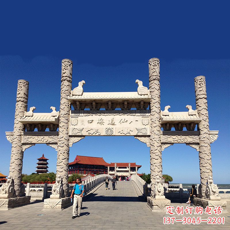 沧州寺院大门无楼石牌坊