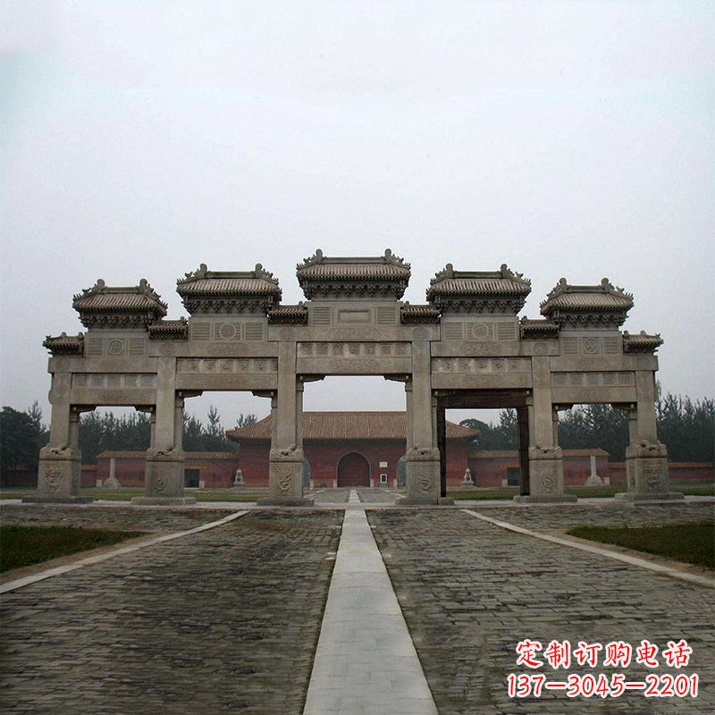 沧州寺院五门石牌楼