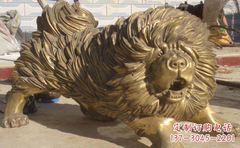 沧州松狮犬动物铜雕