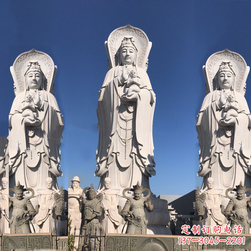 沧州送子观音大型石雕塑