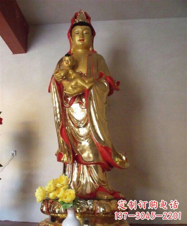沧州送子观音铜雕 (2)