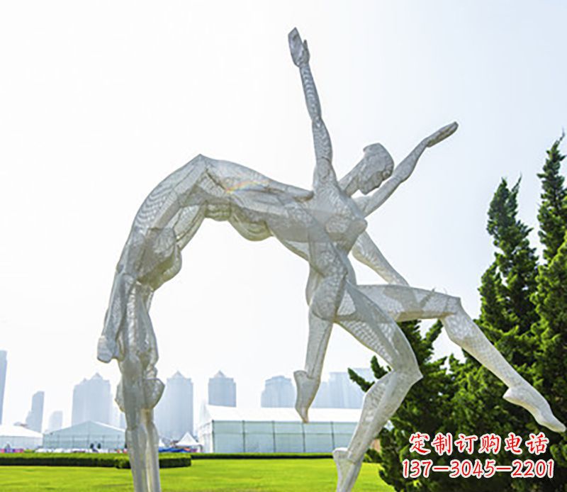 沧州体操运动员不锈钢雕塑