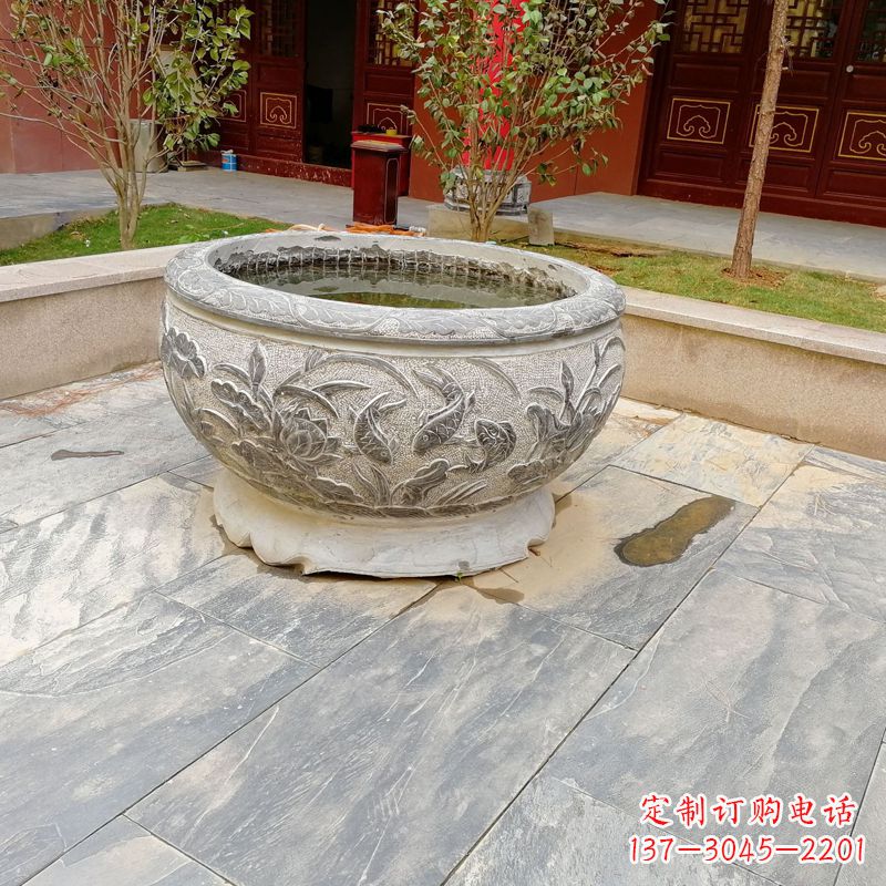 沧州庭院水缸石雕