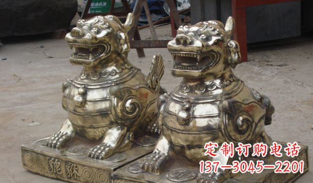沧州庭院招财貔貅动物铜雕