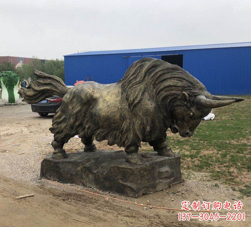 沧州铜雕奔牛雕塑