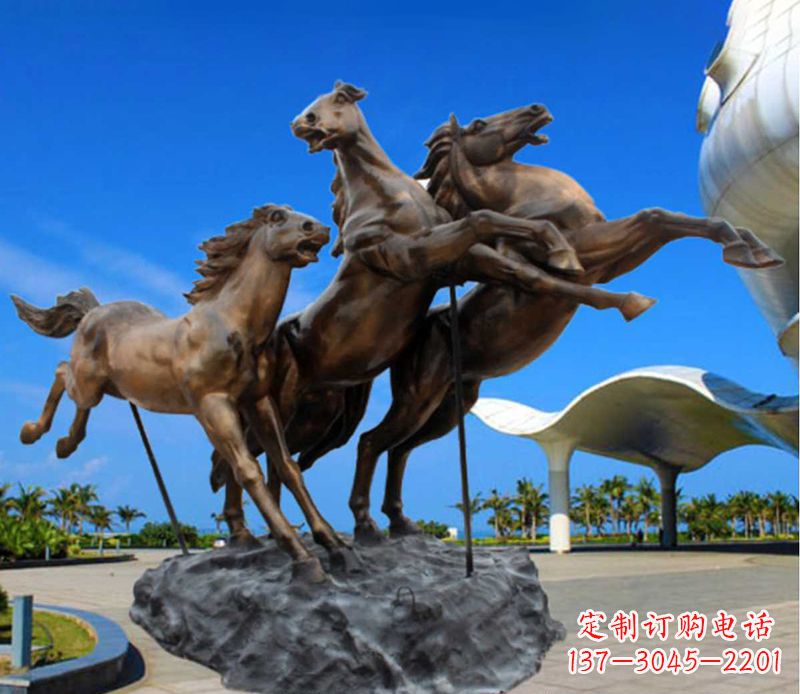 沧州铜雕飞马广场动物雕塑