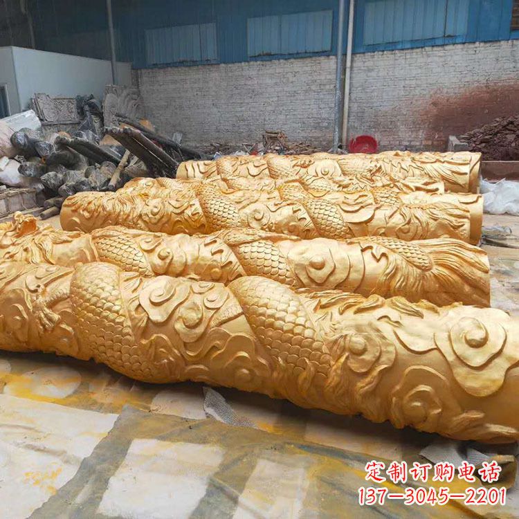 沧州铜雕广场龙柱