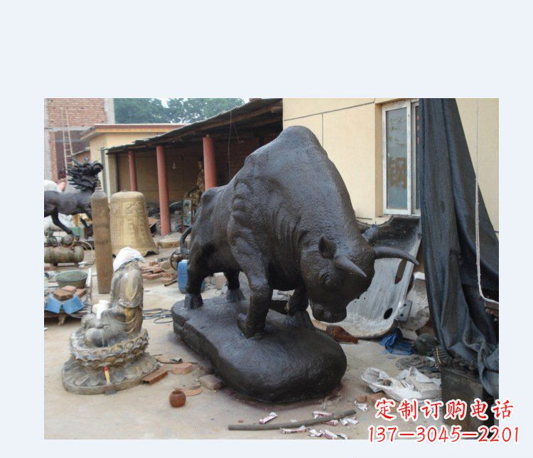 沧州铜雕广场水牛动物雕塑